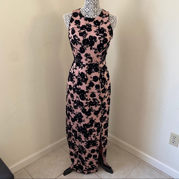 NWT Enfocus Studio Pink Black Velvet Floral Maxi 6 - Picture 4 of 13